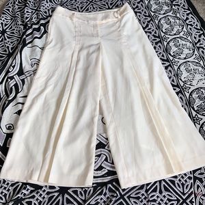 D studio 10 wide leg trousers ankle length cream